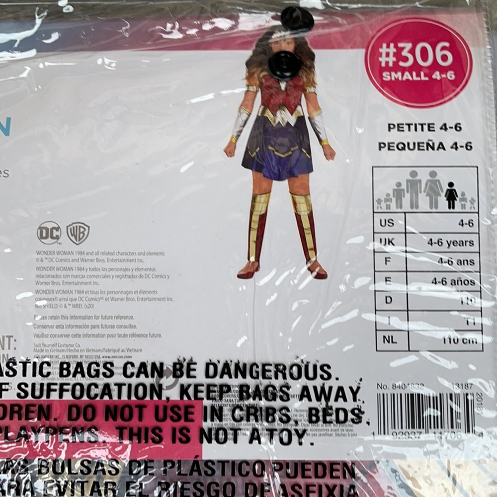 Wonder Woman 84 Children’s Costume! New! - Picture 9 of 10